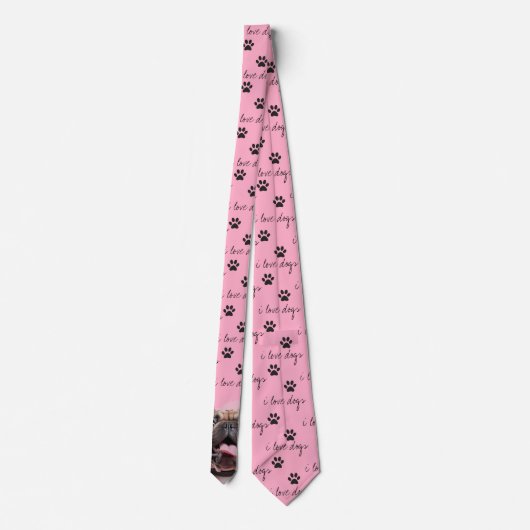 Ik hou van honden Franse bulldog Stropdas (Achterkant)