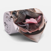 Ik hou van honden Franse bulldog Stropdas (Opgerold)