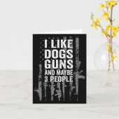 Ik Hou Van Honden Geweren En Misschien Drie Mensen Kaart (Gele Bloem)