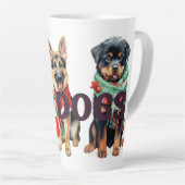 Ik hou van honden  latte mok (Rechterhoek)