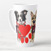 Ik hou van honden  latte mok (Linkerhoek)