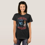 Ik hou van honden met bril t-shirt (Voorkant volledig)