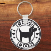 Ik hou van honden met puppy sleutelhanger (Voorkant)