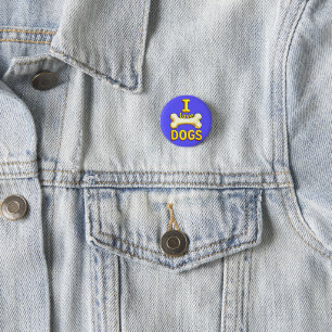 IK HOU VAN HONDEN RONDE BUTTON 3,2 CM
