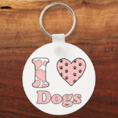 Ik hou van Honden Sleutelhanger (Voorkant)