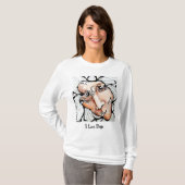 Ik hou van honden t-shirt (Voorkant volledig)