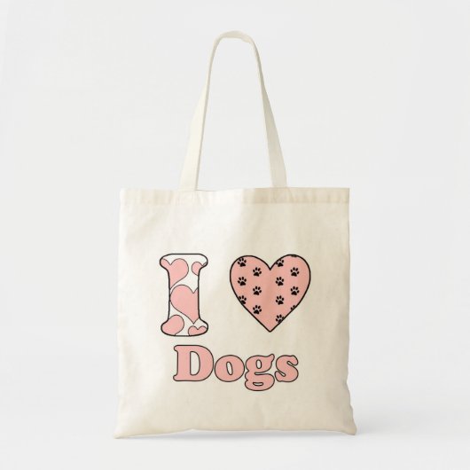 Ik hou van honden tote bag (Voorkant)
