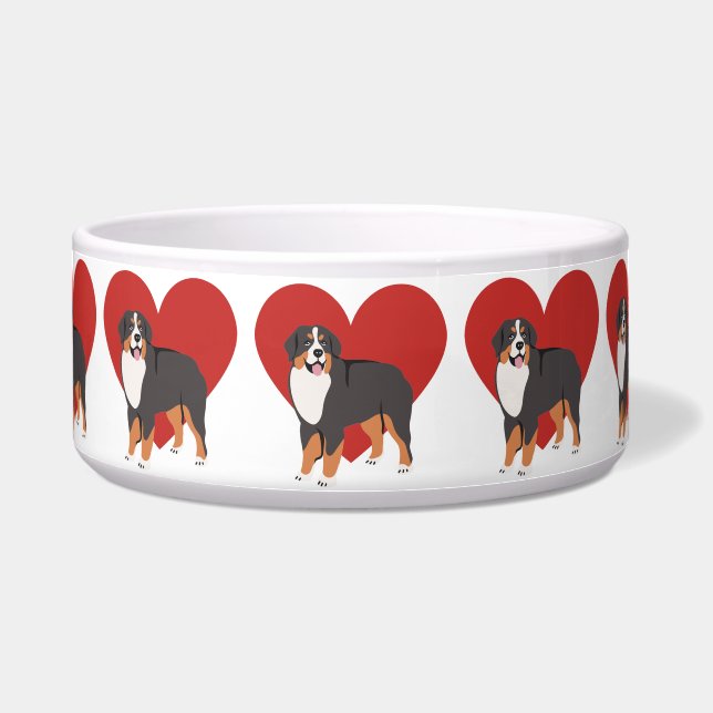 Ik hou van honden voerbakje (Voorkant)