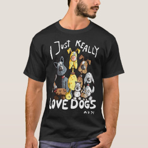 Ik hou van honden voor hond 1 t-shirt
