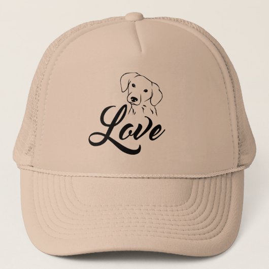 Ik hou van honden - vrachtwagenhoed trucker pet (Voorkant)