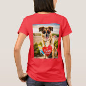 "Ik hou van honden Vrouwen T-shirt Design" (Achterkant)