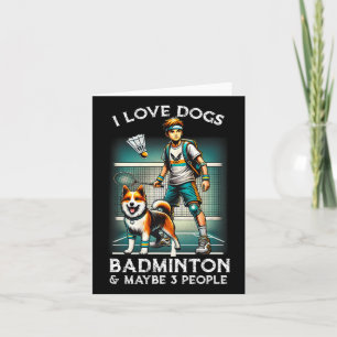 Ik hou van hondenbadminton kaart