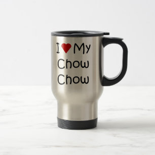 Ik hou van Hondenras-cadeaus van de Chow en kledin Reisbeker