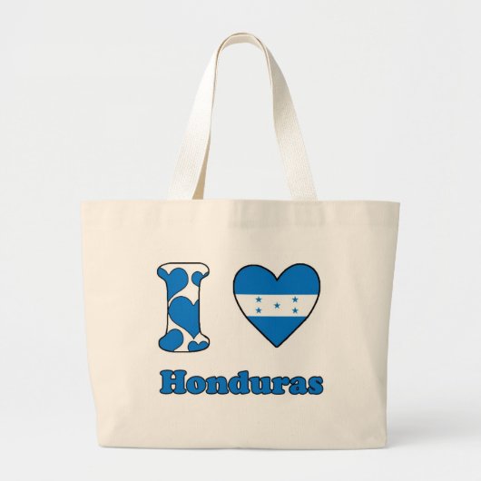 Ik hou van Honduras Grote Tote Bag (Voorkant)