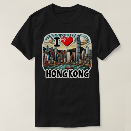 Ik hou van Hong Kong 10 T-shirt (Design voorkant)