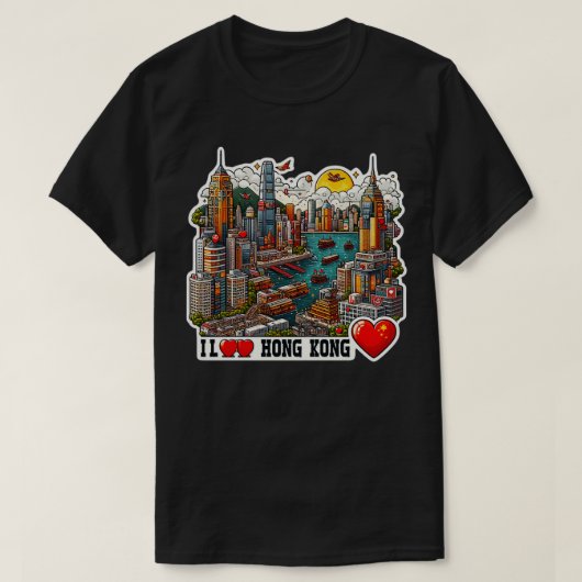 Ik hou van Hong Kong 1 T-shirt (Design voorkant)