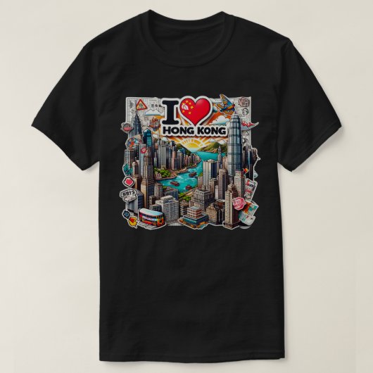 Ik hou van Hong Kong 3 T-shirt (Design voorkant)