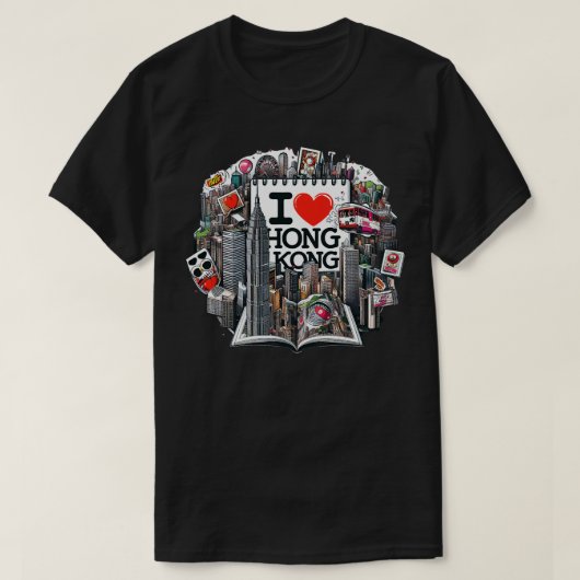 Ik hou van Hong Kong 6 T-shirt (Design voorkant)