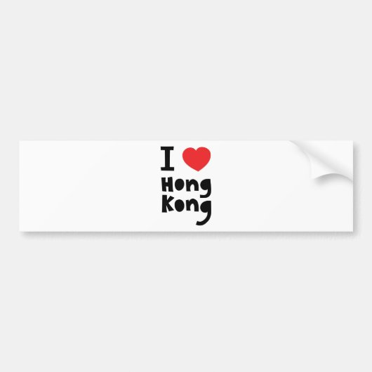 Ik hou van Hong Kong Bumpersticker (Voorkant)