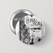 Ik hou van Hong Kong Ronde Button 5,7 Cm (Voorkant /achterkant)