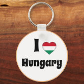Ik hou van Hongarije en hart - land, reizen/sport Sleutelhanger (Voorkant)