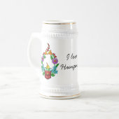 Ik hou van Hongarije (Kalocsai) Bierpul (Voorkant links)