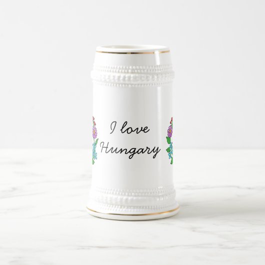 Ik hou van Hongarije (Kalocsai) Bierpul (Center)