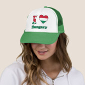 Ik hou van Hongarije Trucker Pet (In situ)