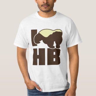 ik hou van honing badger white t-shirt