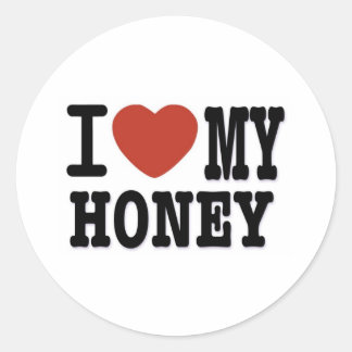 IK HOU VAN HONING RONDE STICKER