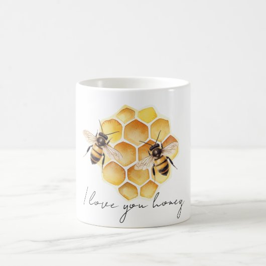 Ik hou van honingbijen koffiemok (Center)
