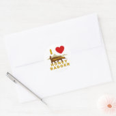 IK HOU VAN HONINGDAS RONDE STICKER (Envelop)