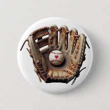 Ik hou van honkbal coach handschoen rode hart spor