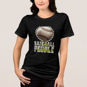 ik hou van honkbal en misschien 3 mensen Tri-Blend shirt