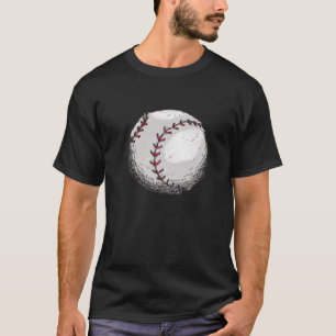 Ik hou van honkbal - Honkbalbal kunst voor spelers T-shirt