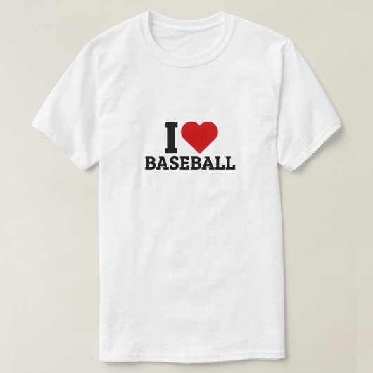 Ik hou van honkbal - honkballiefhebber t-shirt (Design voorkant)