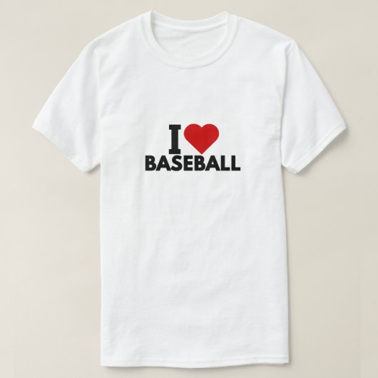 Ik hou van honkbal - honkballiefhebber t-shirt (Design voorkant)