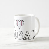 Ik hou van honkbal koffiemok (Voorkant rechts)