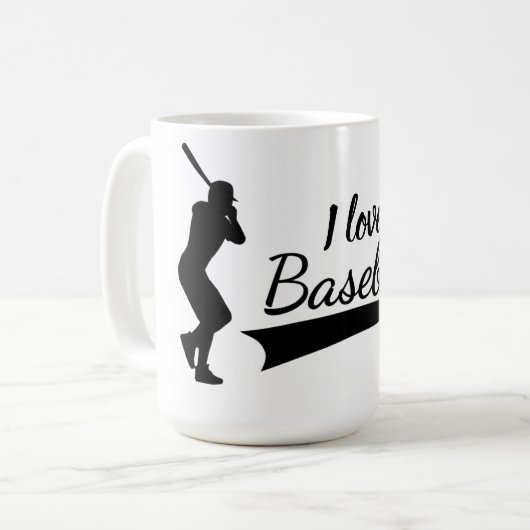 Ik hou van honkbal koffiemok (Voorkant links)