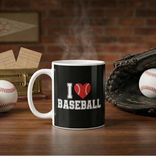 Ik hou van honkbal koffiemok