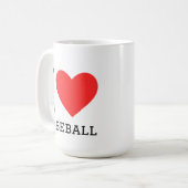 Ik hou van honkbal koffiemok (Voorkant links)