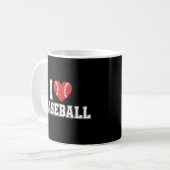 Ik hou van honkbal koffiemok (Voorkant links)