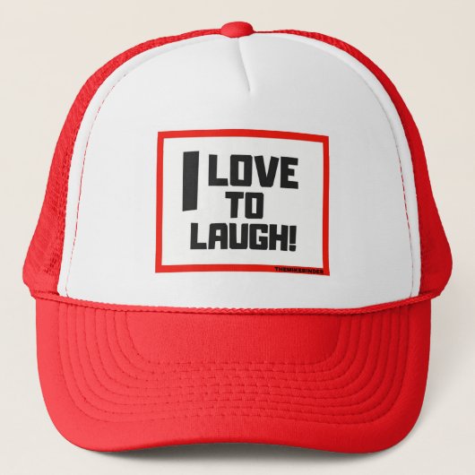 IK HOU VAN HONKBAL LACHEN / TRUCKER HOED PET (Voorkant)