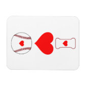 Ik hou van honkbal magneet (Horizontaal)