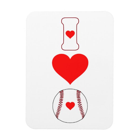 Ik hou van honkbal magneet (Verticaal)