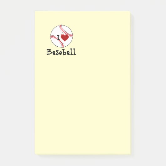 Ik hou van honkbal post-it® notes (Voorkant)