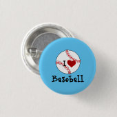 Ik hou van honkbal ronde button 3,2 cm (Voorkant /achterkant)