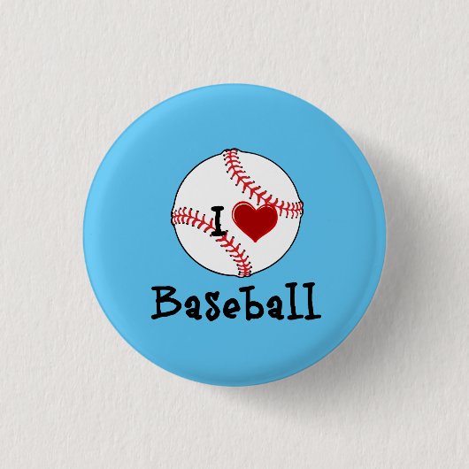 Ik hou van honkbal ronde button 3,2 cm (Voorkant)