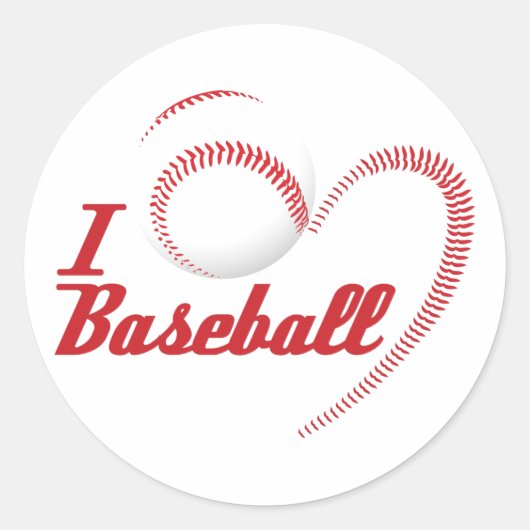 Ik hou van honkbal Sticker (Voorkant)