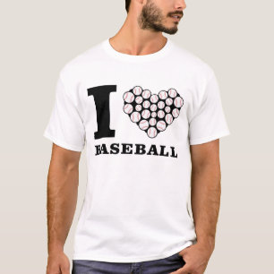 Ik hou van honkbal t-shirt